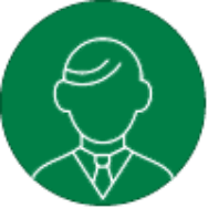 Icon showing an outline of a person's head